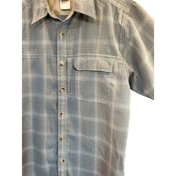 THE NORTH FACE MENS SHORT SLEEVE BUTTON DOWN PLAID SHIRT SIZE S - Picture 3 of 15